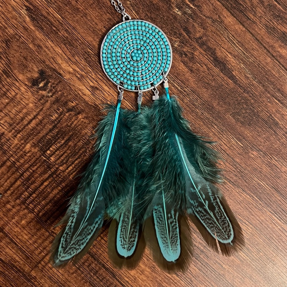 Peacock Feather Necklace